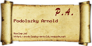 Podolszky Arnold névjegykártya